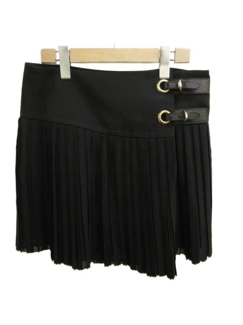 Gucci Pleated Mini Skirt Buckle 38